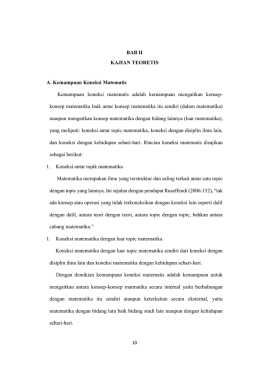 BAB II KAJIAN TEORETIS A. Kemampuan Koneksi