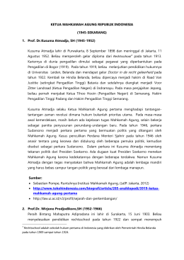 KETUA MAHKAMAH AGUNG REPUBLIK INDONESIA