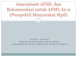 Assessment AFML dan Rekomendasi untuk AFML ke-9