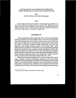 FAKTOR-FAKTOR YANG MENENTUKAN PEMILIHAN TEKNIK