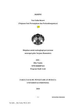 RB07D200t-Tari Zafin Betawi - Perpustakaan UI