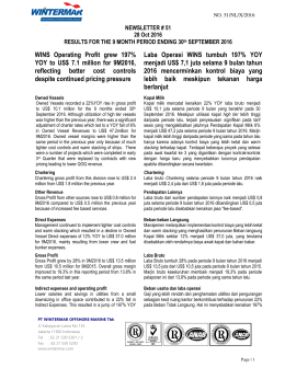 WINS Operating Profit grew 197% YOY to US$ 7.1 million for
