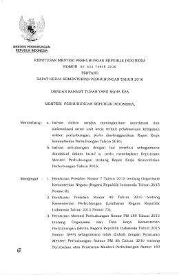 Page 1 MENTERI PERHUEUNGAN REPUBLIK INDONESIA