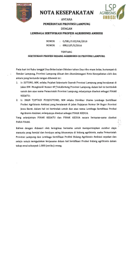 Page 1 NotAkesePAKATAN : , , ANTARA nulis PEMERINTAH
