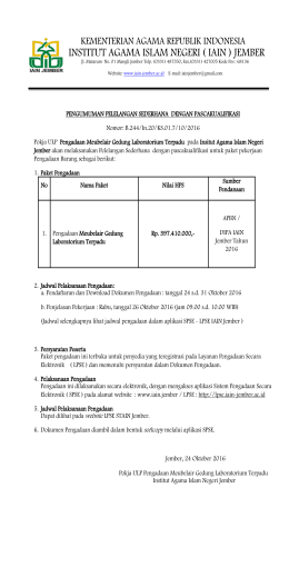 INSTITUT AGAMA ISLAM NEGERI ( IAIN ) JEMBER