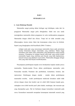 BAB I PENDAHULUAN A. Latar Belakang Masalah