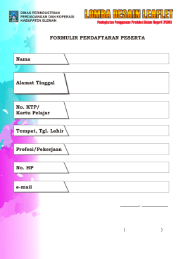 Formulir lomba leaflet