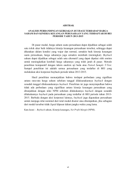 Di pasar modal, harga saham suatu perusahaan dapat dijadikan
