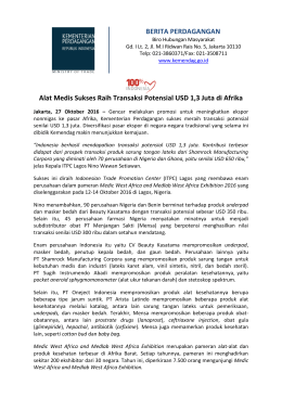 DownloadAlat Medis Sukses Raih Transaksi Potensial USD 1,3 Juta