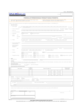 FORMULIR PERMOHONAN PENDAFTARAN PESERTA b