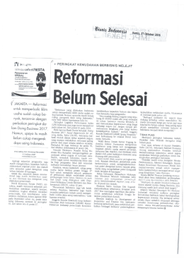 Reformasi Belum Selesai