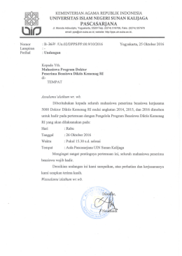 Undangan Pertemuan Beasiswa