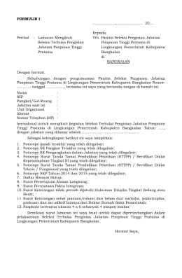 FORMULIR I - Bangkalan