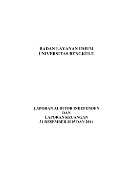 BADAN LAYANAN UMUM UNIVERSITAS BENGKULU