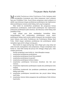 Tinjauan Mata Kuliah