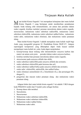 Tinjauan Mata Kuliah Kimia Organik 3 PEKI 4416