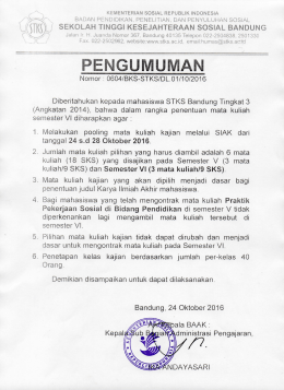 pengumuman poling mata kuliah pilihan