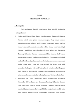 62 BAB V KESIMPULAN DAN SARAN A. Kesimpulan Dari