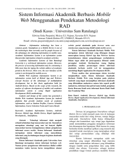 Mobile Web - E-Journal Universitas Sam Ratulangi