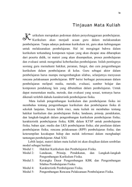 Tinjauan Mata Kuliah