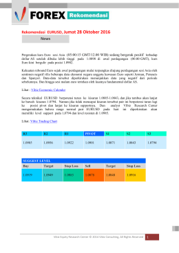 Rekomendasi EURUSD, Jumat 28 Oktober 2016 News