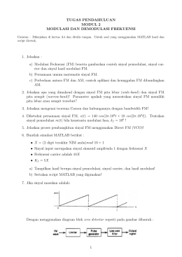 a) Modulasi Frekuensi (FM)