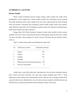 SUMBERDAYA GENETIK Plasma Nutfah