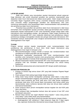 DOSEN PANDUAN PENGUSULAN PROGRAM BANTUAN