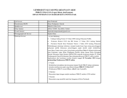 lembar evaluasi pelaksanaan aksi
