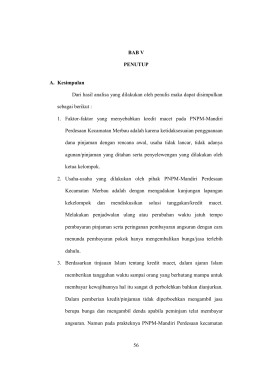 56 BAB V PENUTUP A. Kesimpulan Dari hasil analisa yang