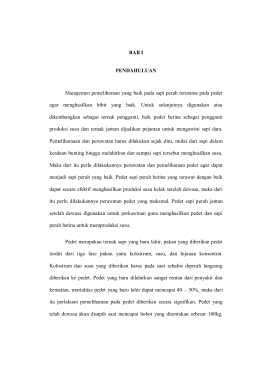 BAB I PENDAHULUAN Manajemen pemeliharaan yang baik pada
