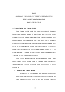 1 BAB II GAMBARAN UMUM LOKASI PENELITIAN DESA TANJUNG