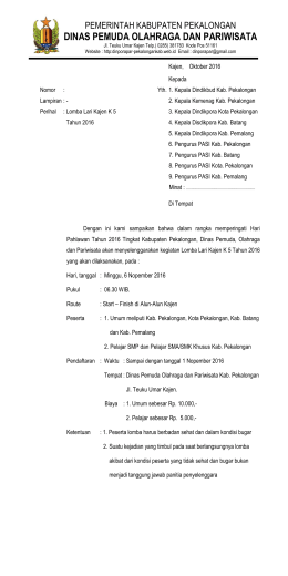 dinas pemuda olahraga dan pariwisata