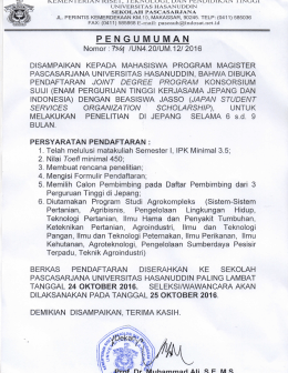 Click Info selengkapnya - Universitas Hasanuddin