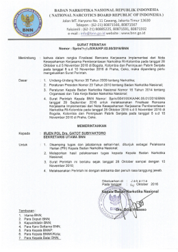 Page 1 BADAN NARKOTIKA NASIONAL REPUBLIK INDONESIA