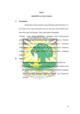BAB V KESIMPULAN DAN SARAN