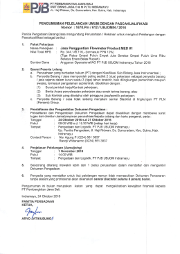 Page 1 // PT PEMBANGKITAN JAWA-BALI : UNIT BISNIS JASA O 8