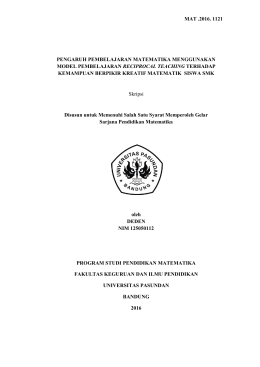 mat .2016. 1121 pengaruh pembelajaran matematika menggunakan