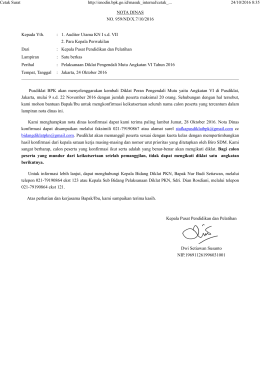 Cetak Surat - Pusdiklat BPK RI