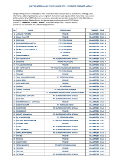 daftar nama calon peserta ujian sttk - operator