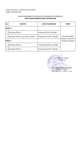 Lampiran Surat Nomor : 800/ 10137 /436.6.4/2016 Tanggal : 26