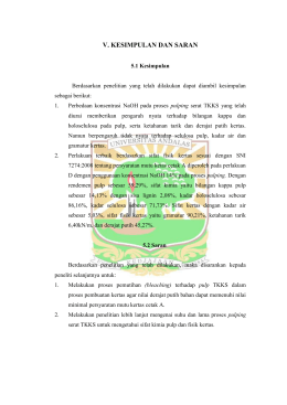 V. KESIMPULAN DAN SARAN
