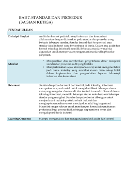 bab 7. standar dan prosedur (bagian ketiga)