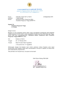 Surat pengantar workshop - LPPM-IPB