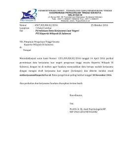 Surat - KOPERTIS Wilayah IX Sulawesi