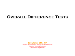 Overall Difference Tests - eLisa UGM