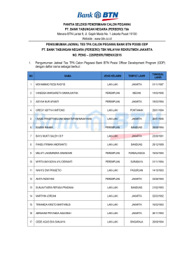 PANITIA SELEKSI PENERIMAAN CALON PEGAWAI PT