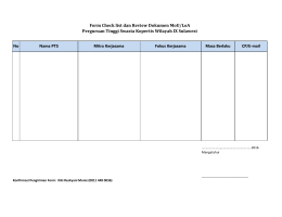 Form Check list dan Review Dokumen MoU/LoA