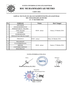 - RSU Muhammadiyah Metro