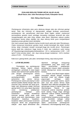 Studi Kasus Jalur Jalan Rancabuaya-Cisela